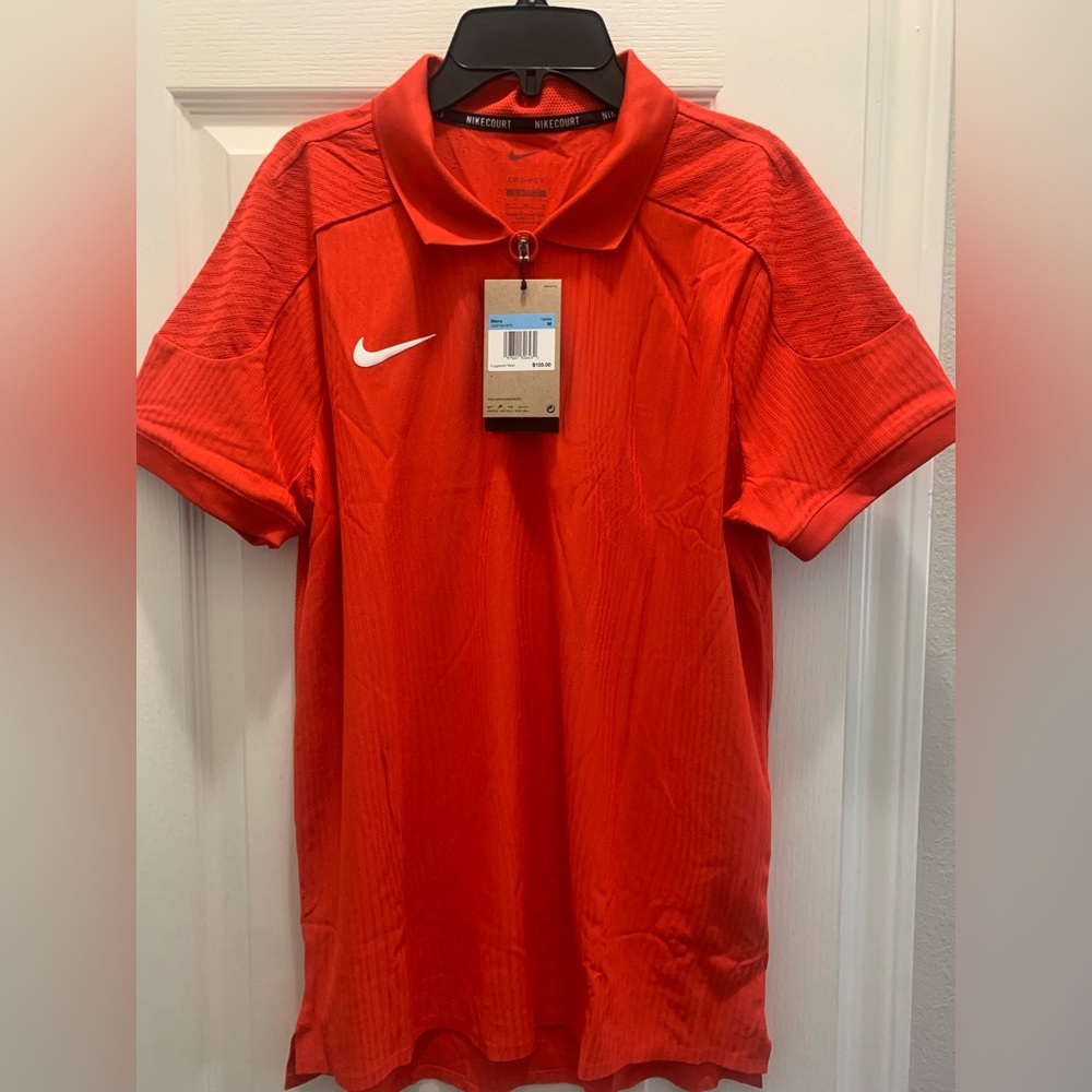 Nike Court 1/4 Zip Tennis Polo Shirt UNRELEASED Men Medium HQ0792-673 $105